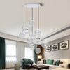 Modern Glass Chandelier Long Ceiling Pendant Hanging Light Loft Home Decor