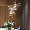 Modern Glass Chandelier Long Ceiling Pendant Hanging Light Loft Home Decor