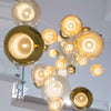 Creative Glass Pendant Lamp LED Orb Ceiling Chandelier For Loft Villa Staircase Hanging Lights