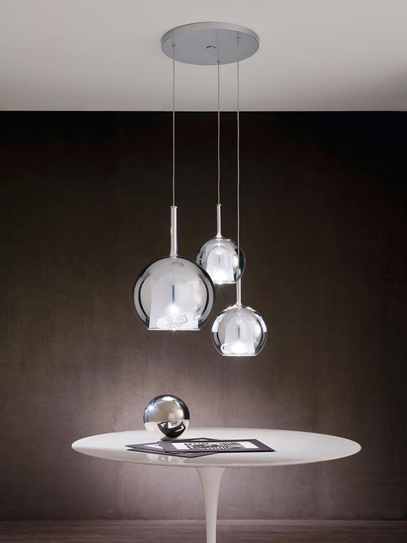 Creative Glass Pendant Lamp LED Orb Ceiling Chandelier For Loft Villa Staircase Hanging Lights