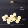 Bubble Ball High Ceiling Chandelier For Bedroom Glass Globe Pendant Light For Bedroom Living Room