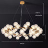 Bubble Ball High Ceiling Chandelier For Bedroom Glass Globe Pendant Light For Bedroom Living Room