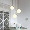 Post Modern Chandelier Glass Ball Hanging Pendant Light Fixture Long Ceiling Lamp For Staircase Dining Table