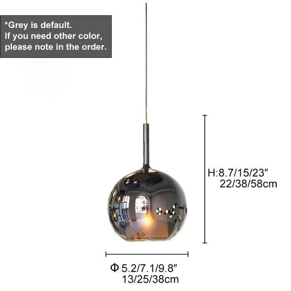 Creative Glass Pendant Lamp LED Orb Ceiling Chandelier For Loft Villa Staircase Hanging Lights