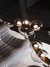 Post-modern Chandelier Leather Belt Pendant Light Dew Drop Hanging Lamp For Kitchen Bar