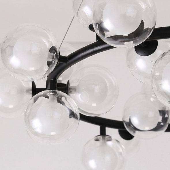 Bubble Ball High Ceiling Chandelier For Bedroom Glass Globe Pendant Light For Bedroom Living Room