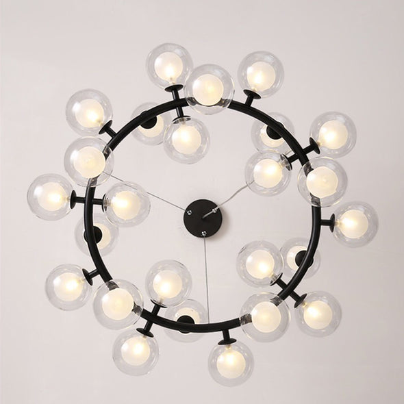 Bubble Ball High Ceiling Chandelier For Bedroom Glass Globe Pendant Light For Bedroom Living Room