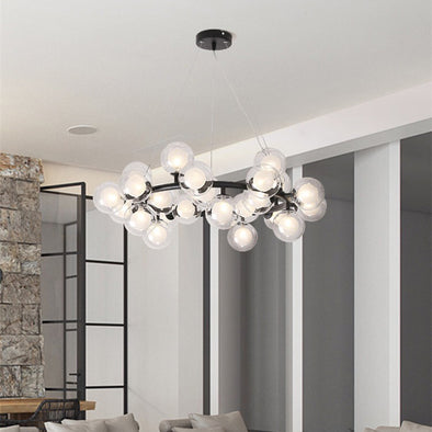 Bubble Ball High Ceiling Chandelier For Bedroom Glass Globe Pendant Light For Bedroom Living Room