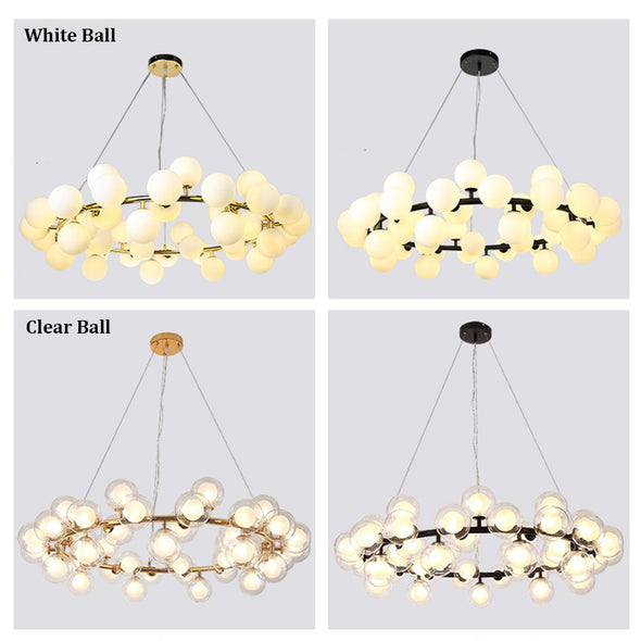 Bubble Ball High Ceiling Chandelier For Bedroom Glass Globe Pendant Light For Bedroom Living Room