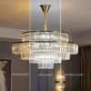 Crystal Ambient Chandelier Luxury Decor for Kitchen Island Living Dining Room Golden Pendant Light Fixture