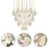 Nordic Blossom Chandelier Long Ceiling Petal Pendant Light Fixture Hanging Lamp For Loft Villa