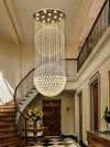 Crystal Large Ceiling Chandelier Hanging Pendant Light Staircase Lobby Villa Hotel Hall