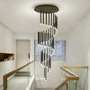 Modern Long Ceiling Chandelier Luxury Hanging Pendants Gold Black Lighting Fixture For Living Room Staircase