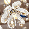 Modern Crystal Large Chandeliers For High Ceiling Foyer Luxury Flush Mount Light Fixture