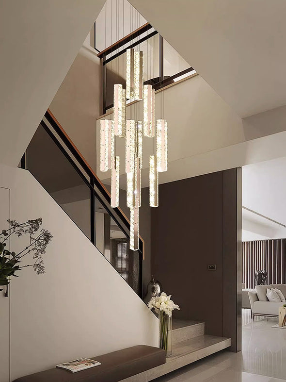 Modern Crystal Chandelier Luxury Home Decor Ceiling Hanging Lamp Staircase Living Room