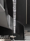 Luxury Crystal Chandelier Long Ceiling Pendant Light Home Decor For Villa Staircase