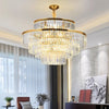 Crystal Ambient Chandelier Luxury Decor for Kitchen Island Living Dining Room Golden Pendant Light Fixture