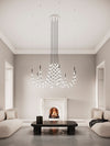 Modern Multidot Chandelier Waterdrop String Pendant Light Fixture For Staircase Villa