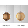 Bohemian Veneer Chandelier Hanging Orb Pendant Light Long Ceiling Lamp For Loft Kitchen Island