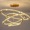 Crystal Mutil Rings Pendants Luxury Decor for Bedroom Living Room Chandelier LED Light