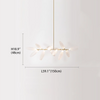 Modern Rice Grains Design Pendant Lights Glass Chandeliers For Living Dining Room Bedroom Hanging Lights