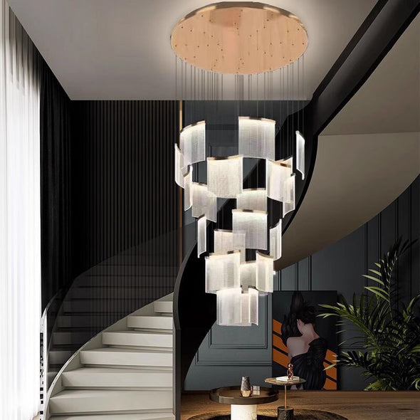 Reticulation Acrylic Chandeliers Nordic Home Decor Attic Pendant Lights Staircase Villa Hollow Luxury Living Room