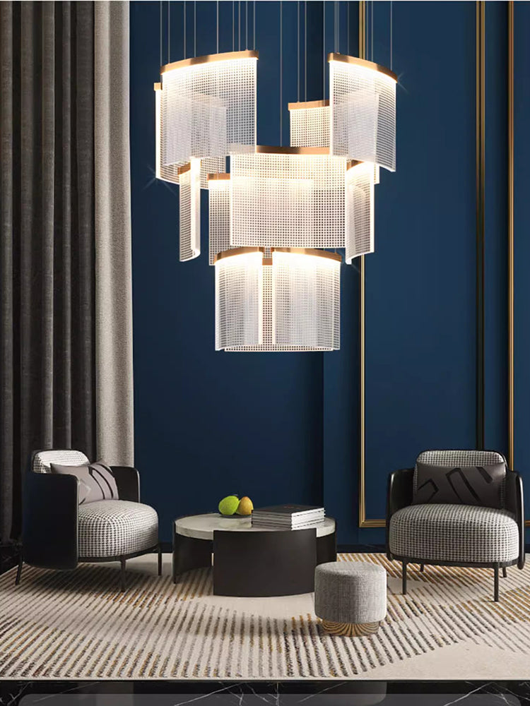 Reticulation Acrylic Chandeliers Nordic Home Decor Attic Pendant Light ...