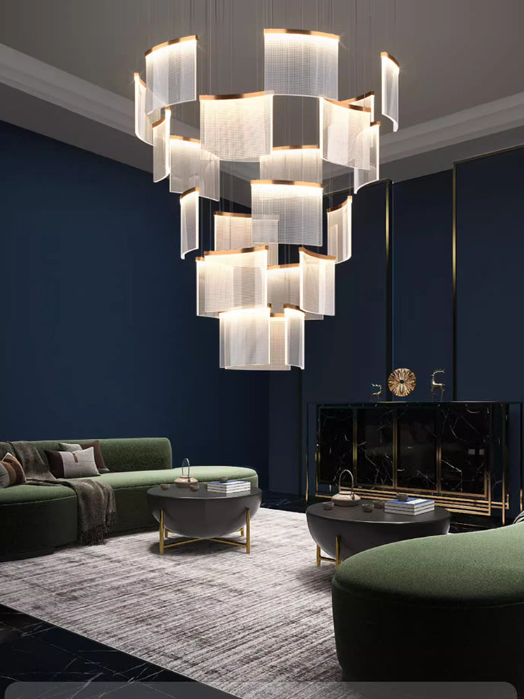 Reticulation Acrylic Chandeliers Nordic Home Decor Attic Pendant Light ...