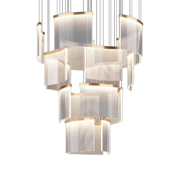 Reticulation Acrylic Chandeliers Nordic Home Decor Attic Pendant Lights Staircase Villa Hollow Luxury Living Room