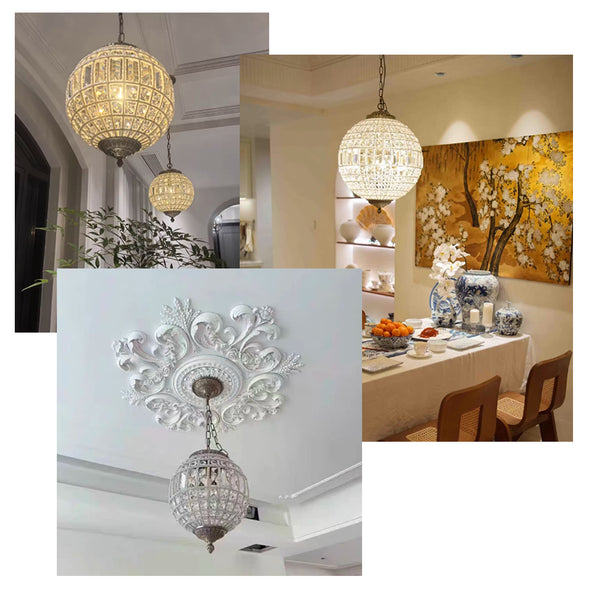 Crystal Ball Ceiling Pendant Light Modern Luxury Decoration Chandelier Kitchen Island Parlor Hall Light Fixture Lamp