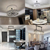 Luxury Rectangular Crystal Pendant Decoration Home Applicant Kitchen Island Dining Room Chandelier Light