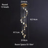 Modern led Crystal Chandeliers Ball Staircase pendant Lights Duplex Building Lobby Home Decoration Villa Dining Room Living Room