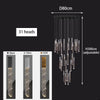 Modern Crystal Chandeliers Stainless Steel Home Decor Luxury Ceiling Hanging stair Pendant lights Hotel Living Room Dining Room