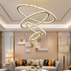 Crystal Mutil Rings Pendants Luxury Decor for Bedroom Living Room Chandelier LED Light