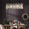 Luxury Rectangular Crystal Pendant Decoration Home Applicant Kitchen Island Dining Room Chandelier Light