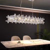 Crystal Rectangular Pendants Luxury Chandelier Decoration For Kitchen Island Dining Room Bedroom