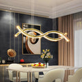 Luxury Crystal Water Wave Pendant Lighting For Kitchen Island Living Dining Room Ripple Chandelier Decor Light Fixture