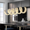 Novelty Wave Crystal Pendant Light Luxury Chandelier Home Applicant For Kitchen Island Dining Room