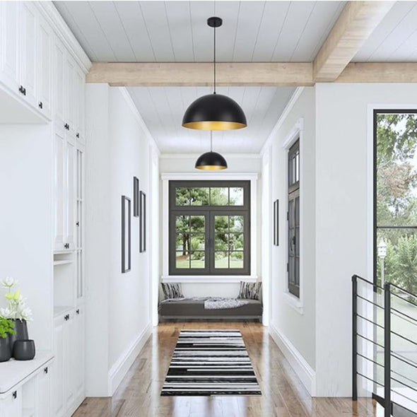 Industrial Vintage Farmhouse Black Pendant Light Fixtures for Kitchen Island Dining Room Hallway Foyer