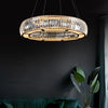 Luxury Crystal Pendants Modern Circular Ceiling Decor for Kitchen Island Living Dining Room Chandelier LED Light