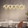 Novelty Wave Crystal Pendant Light Luxury Chandelier Home Applicant For Kitchen Island Dining Room