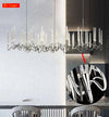 Rectangular Luxury Candle Chandelier For Living Room Kitchen Island Large Light Fixtures