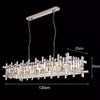 Crystal Rectangular Pendants Luxury Chandelier Decoration For Kitchen Island Dining Room Bedroom