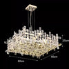 Crystal Rectangular Pendants Luxury Chandelier Decoration For Kitchen Island Dining Room Bedroom