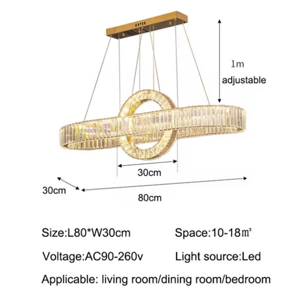 Modern Crystal Chandelier Luxury Decor For Home Kitchen Island Living Dining Room Large Light Fixtures