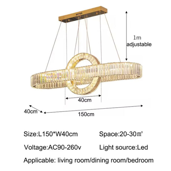 Modern Crystal Chandelier Luxury Decor For Home Kitchen Island Living Dining Room Large Light Fixtures