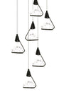 Modern Lotus Crystal Chandelier Adjustable Multi Light Hanging Pendant