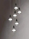 Modern Lotus Crystal Chandelier Adjustable Multi Light Hanging Pendant