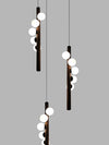 Glass Cylinder Chandelier Long Ceiling Pendant Lamp For Staircase Bedroom