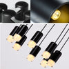 Minimalist Unique Wireflow Chandelier Hanging Pendant Lamp Black Linear Lights